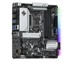 ASRock B560M Steel Legend Moederbord mATX Socket 1200 DDR4 HDMI M.2 USB 3.2 - Bild 1 von 4
