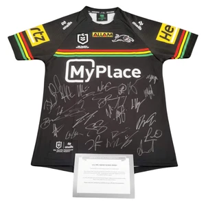 Penrith Panthers 2025 NRL Official Team Signed Jersey Cleary Martin To'o - Foto 1 di 1
