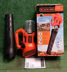 BLACK+DECKER BEBL750 9Amp Electric Axial Electric 450 CFM Leaf Blower - New OB - Picture 1 of 10