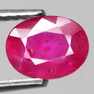 1,13Ct. Normal erhitzt Rubin Rosa Rot Oval Tansania schöne Farben Glanz! - Bild 1 von 7