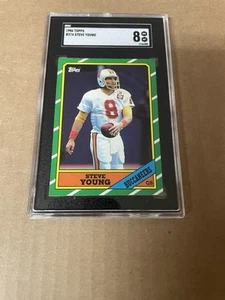 1986 Topps #374 Steve Young Rookie Football Card Buccaneers PSA 8 NM-MT - Bild 1 von 3