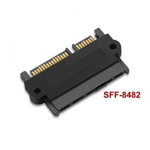 SFF-8482 Computer Cable Connectors SAS to SATA 22 pin HDD Raid Adapter - Photo 1/6