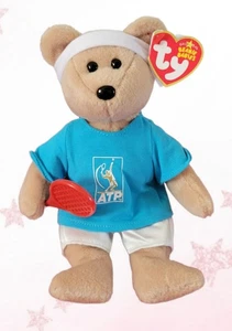 ⭐️ FEDER-BEAR ⭐️ 2006 TY Beanie Baby Bear (Schläger rechts genäht) MWMT'S - Bild 1 von 4