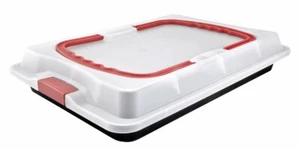 Dr. Oetker Backblech mit Transporthaube, Kuchenblech mit Antihaftbeschichtung - Bild 1 von 4