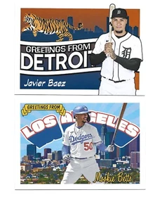 2022 TOPPS ARCHIVES BOX TOP POST CARD LOT: BETTS AND BAEZ - Bild 1 von 2