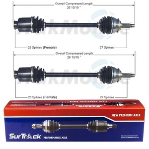 SurTrack Pair Set of 2 Front CV Axle Shafts For Subaru Forester Impreza Legacy - Picture 1 of 1