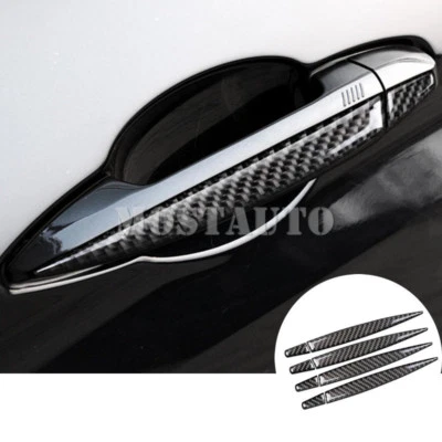 Cubierta de moldura de manija de puerta de coche exterior de fibra de carbono para BMW X1 F48 X2 F39 2016-2021 Foto 1 de 4