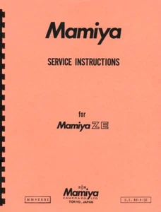 Mamiya ZE Camera Service & Repair Manual Reprint - Picture 1 of 3