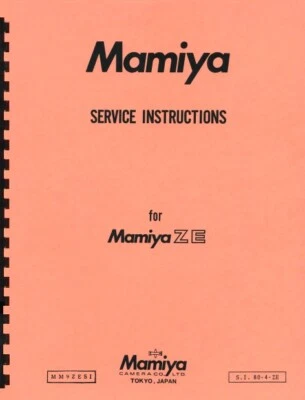 Reimpresión manual de servicio y reparación de cámara Mamiya ZE Foto 1 de 3