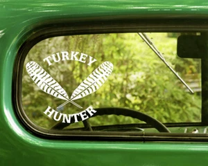 2 TURKEY HUNTER DECALs Sticker For Car Window Bumper Laptop Truck Rv - Picture 1 of 1