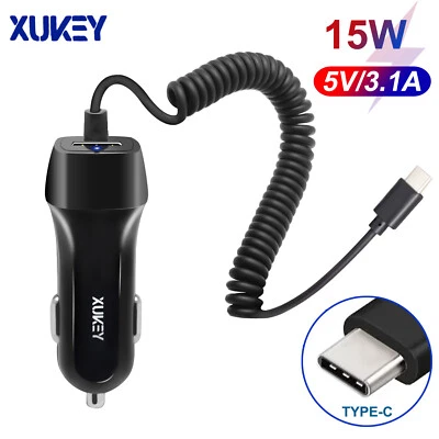 KFZ Schnell Ladegerät Ladeadapter USB Auto Ladekabel TYP-C für Handy Samsung - Bild 1 von 4