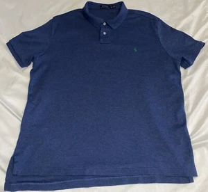 Polo by Ralph Lauren Men's Short Sleeve Button Up Shirt Blue with Green Pony XXL - Picture 1 of 10