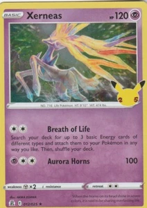 Xerneas 12/25 Celebrations 25th Anniversary Holo Foil Pokemon - Picture 1 of 2