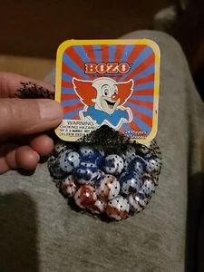 Mega Marbles RETIRED Bozo Red And White 36 Net Bags Whole Unopened Case 2013 - Picture 1 of 14