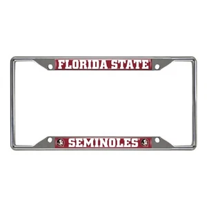 Fanmats NCAA Florida State Seminoles Chrome Metal License Plate Frame  - Picture 1 of 2