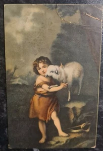 St John & The Lamb, National Gallery - Stamped & Posted 1909 - Buy 3+ save15%  - Picture 1 of 2