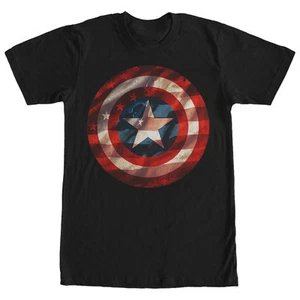 Youth Captain America logo with America Flag boys tee shirt - Picture 1 of 1