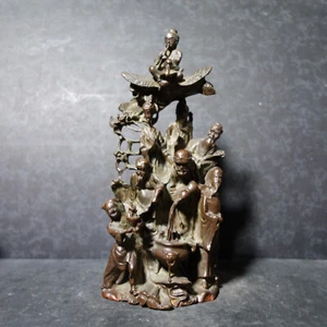 Figura de bronce de poder "Los ocho inmortales" - Imagen 1 de 15