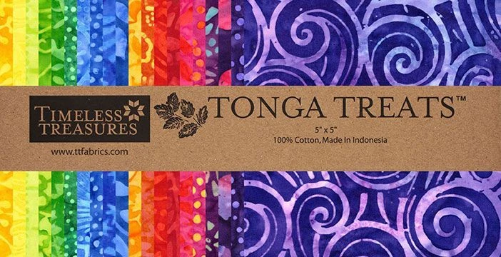 Timeless Treasures Tonga Treats - CHARADE - (42) Cuadrados de tela batik de 5" Foto 1 de 1
