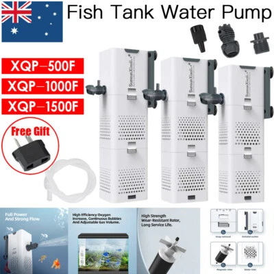 6W - 500L/H ECO 3 in 1 Fish Tank Aquarium Submersible Water Power Filter Pump AU - image 1 of 4