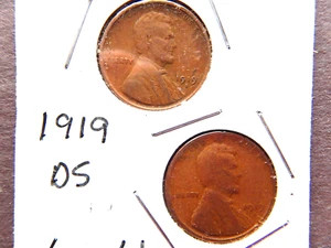 1919 (D/S) (2) Lincoln Pennies - Foto 1 di 2