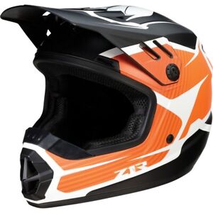 Z1R Rise Flame Youth Helmet (Medium, Orange)