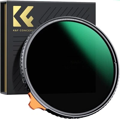  82mm Black Diffusion 1/4 & ND2~400 Filter, Multifunctional Variable - Image 1 of 4