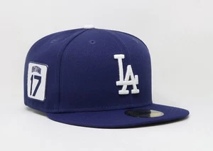 New Era 59Fifty Men Women Cap MLB Los Angeles Dodgers Ohtani #17 Blue Fitted Hat - Picture 1 of 5