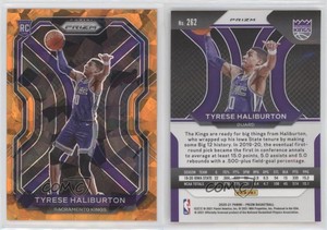 2020-21 Panini Prizm Orange Ice Prizm Tyrese Haliburton #262 Rookie RC