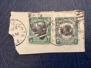 ICOLLECTZONE US Possession Canal Zone U1 + 38 VF used cut square - Picture 1 of 2