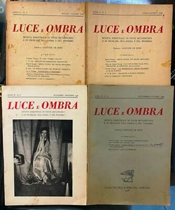 (Esoterismo) LUCE E OMBRA - 4 FASCICOLI - N.3-4-5-6 - ANNO II - 1948 - Imagen 1 de 1