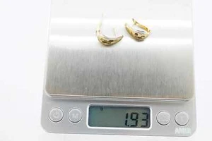 14K Gelbgold Russische Schloss Ohrringe #25621 - Bild 1 von 8