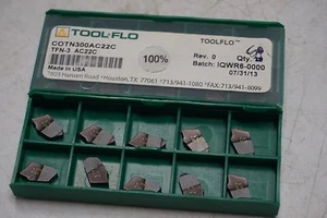 15 pcs TOOL-FLO TF N-3 Grade AC22C Carbide Parting Off Inserts COTN300AC22C USA - Picture 1 of 3