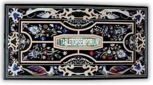 5'x2.5' Marble Console Table Handmade Scagliola Inlay Pietradura Furniture Decor - Picture 1 of 4