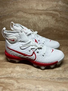 Nike Alpha Huarache NXT MCS White Red Baseball Cleat DJ6519-104 Men Size 7 - Picture 1 of 5