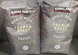 Café en grano entero tostado francés oscuro rico Kirkland Signature 2 bolsas 5 libras en total - Imagen 1 de 6