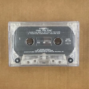 OVERKILL Cassette Tape FEEL THE FIRE 1987 REISSUE Metal Thrash LOOSE NO ART Rare - Picture 1 of 5