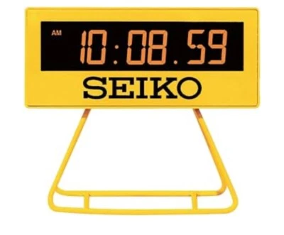 Seiko Alarm Clock SQ815Y Yellow Digital Mini Timer Desktop Quartz Brand Japan - Image 1 of 4