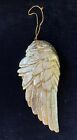 Elegant Angel Bird Wing Gold Resin Christmas Tree Ornament 6" Three Dimensional