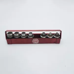 7 Pc.- MAC Tools 1/4"-5/8" SAE 1/2" Drive Square External Drain Plug Socket Set - Picture 1 of 3