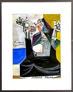 PABLO PICASSO - 11x14 Matted Print -  FRAME READY - Hand Signed Signature