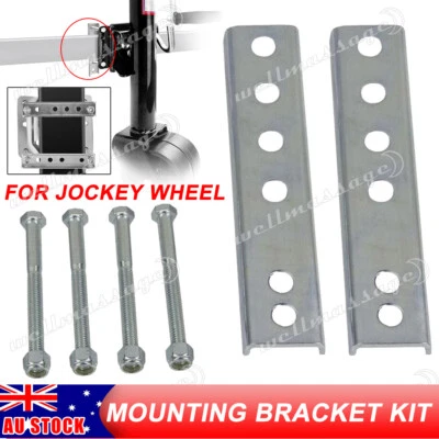 Universal Jockey Wheel Clamp Mounting Bracket Kit Zinc Plated 50/75/100/125mm AU - image 1 of 4