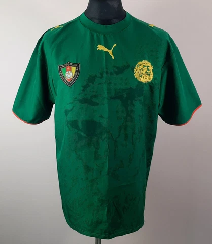 Cameroon 2006/2007/2008 PUMA Home Football Shirt Men's Size L Jersey The Lions Cover