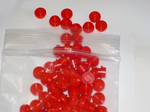 Genuine Lego 1x1 Round Red Stud x 100 lot. Brand new - Foto 1 di 6