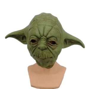 Cosplay The Mandalorian Master Yoda Mask Star Wars Fancy Dress Mask Props Latex - Picture 1 of 12