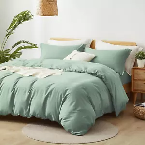 Queen Size Duvet Cover - 3 Piece Bedding Set (1 Duvet Cover & 2 Pillow Shams) So - Picture 1 of 12