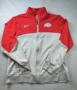 Nike Ohio State Buckeyes Jacket Men’s XL Scarlet Gray Dri-Fit Elite Full Zip - Picture 1 of 11