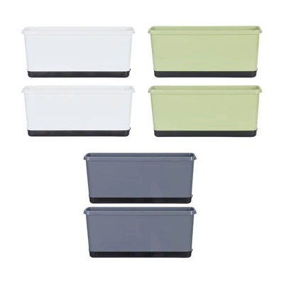 2x Window Box Planter Flower Pot Self Watering Plant Pot for Desktop Shelf - Image 1 of 2