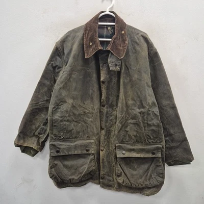 Barbour Vintage Northumbria Wax Country Farm Green Coat Waterproof Jacket C 46 - Image 1 of 4