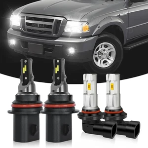 For Ford Explorer Sport Trac 2001-2005 LED Headlight High/Low Fog Light Bulbs - Picture 1 of 27